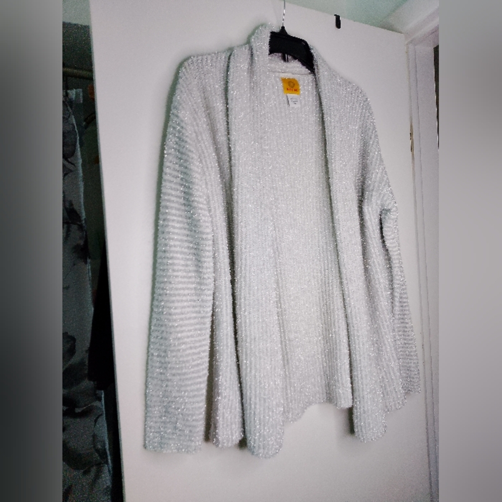 Ruby Rd. Shimmering Silver Cardigan - Picture 4 of 5
